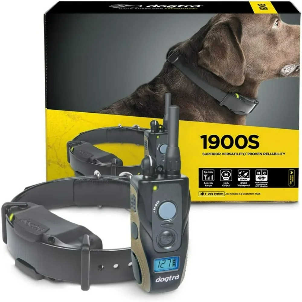 Electronic Training Collars 1900S 3/4-Mile IPX9K Waterproof High-Output Remote Dog Training E-Collar,Dog Collars