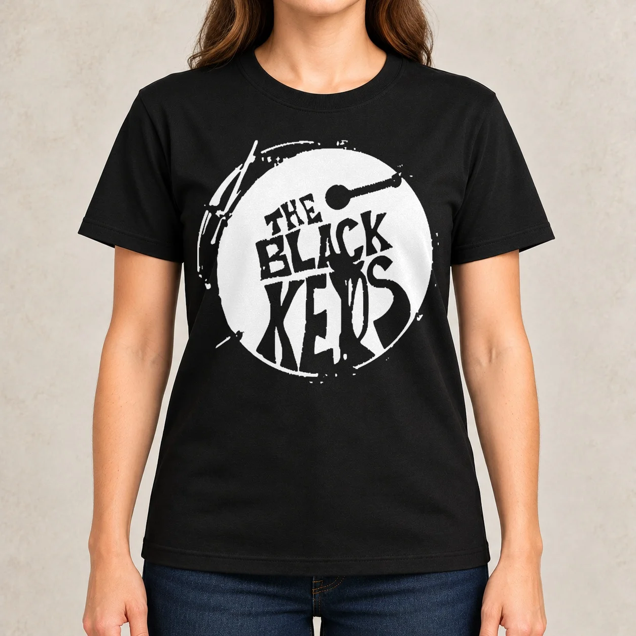 Round the black keys Women T-Shirt quick-drying funnys lady clothes Women's summer blouses 2026