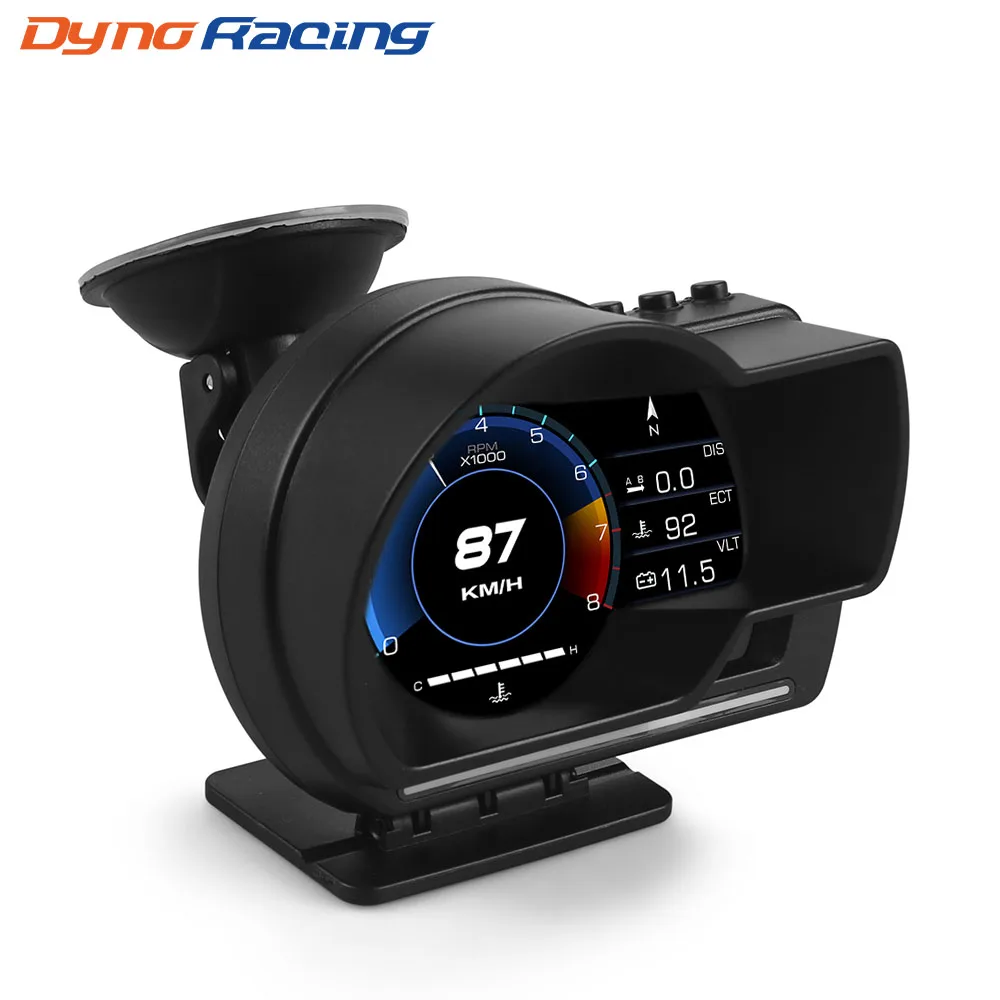 OBD2&GPS HUD Double Systems Head Up Display RPM,Speedometer Muti-function Gauge Water Temp,Turbo Press,Clock,Compass,Voltage