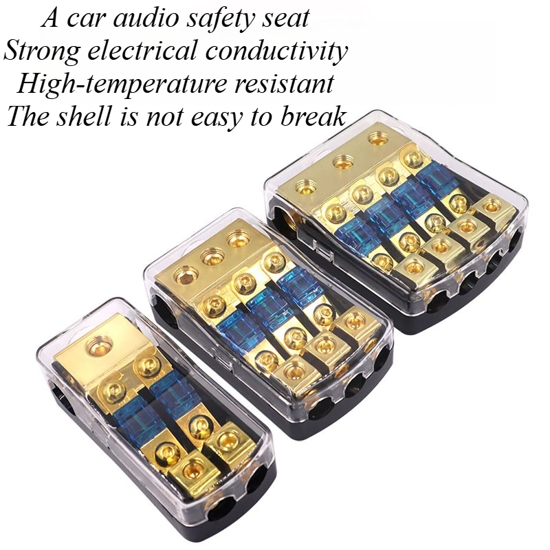 

For Car Audio System Fuse Holder Block 1 to 2 3 4 Way Distribution Waterproof Circuit Protection Professional Installation Parts