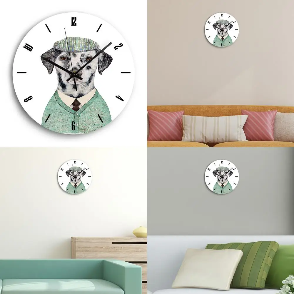 Dalmatian Cute Cartoon Animal Fashion Acrylic Silent Wall Clock Quartz Movement