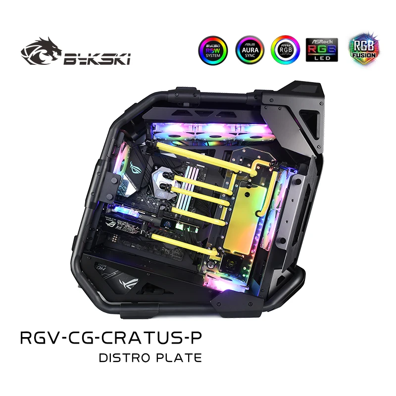 

Bykski Distro Plate Water Cooling Kit for Cougar CRATUS Chassis Case For CPU GPU Building,5V RGB RGV-CG-CRATUS-P