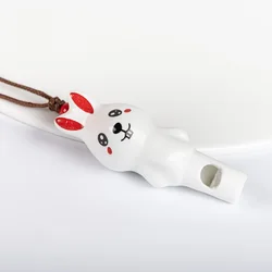 Ceramic Rabbit Whistle Pendant Gifts For Children #KY417