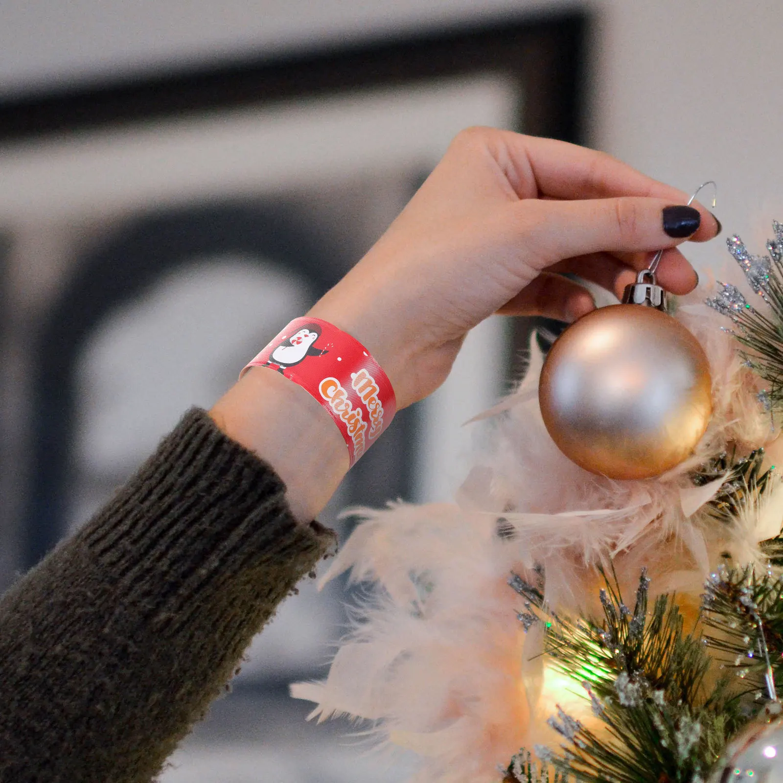 

96 Pcs Clapping Slap Bracelets Party Favours Kids Birthday Favor Holiday Bulk No-snap Christmas Decorations Wristbands