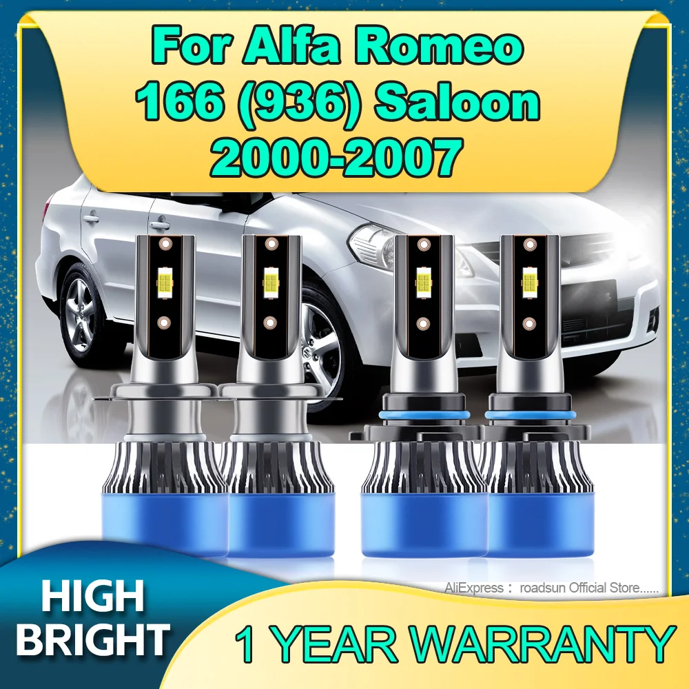 

2/4Pcs 26000LM Auto Lamp CSp Headlight LED H7 HB3 Light Bulbs For Alfa Romeo 166 936 Saloon 2000 2001 2002 2003 2004 2005 062007