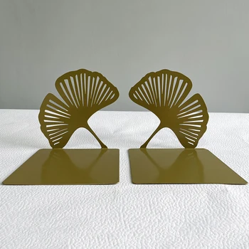 Yellow Ginkgo Metal Bookend 1