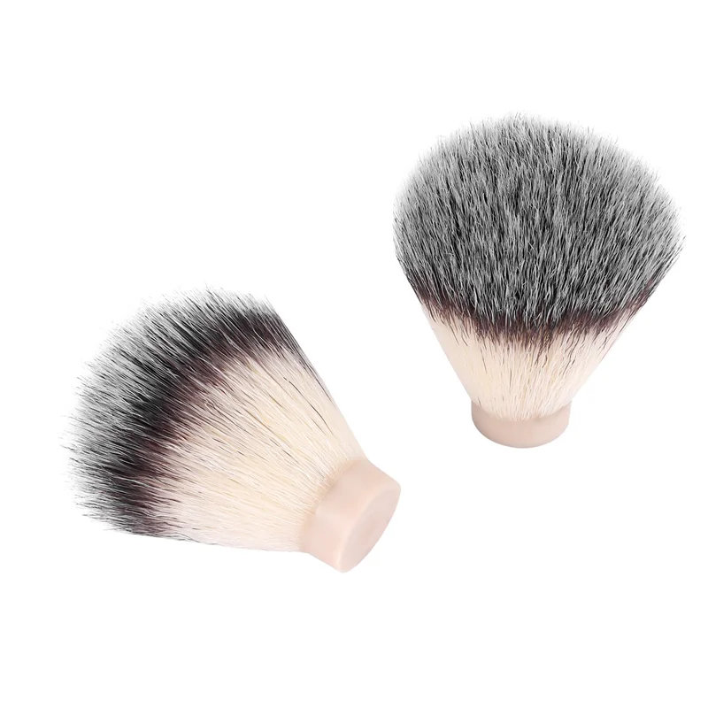 Blaireau de Rasage en Nylon pour Homme, Brosse à Nministériels d pour Salon, Épilation, Coupe de Poussière, Barbe Faciale, Appareil de Livres, 2 Pièces