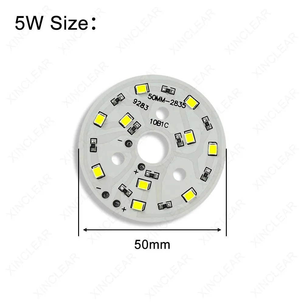 Imagem -02 - Alto Brilho 5w 10w Painel de Luz Led Branco Quente 5v Nenhum Driver Necessário Plugue Direto Usb Diâmetro 50 mm Placa Pcb Chip Smd 2835 5730 para Faça Você Mesmo Downlight Spotlight 10 Pcs