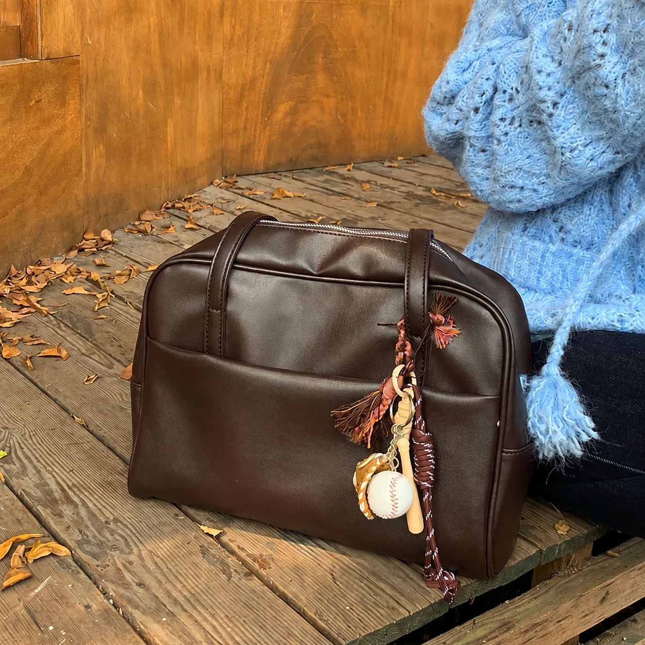 Underarm Handbag Casual Women'S Shoulder Tote Bag Vintage Tote Bag Street Pu Leather Shoulder Bag For Fall Matching Weekend