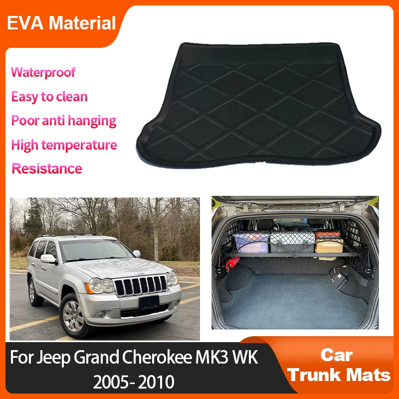 

Trunk Mat For Jeep Grand Cherokee MK3 WK 2005 2006 2007 2008 2009 2010 Auto Accessories Waterproof EVA Anti-slip Luggage Pads