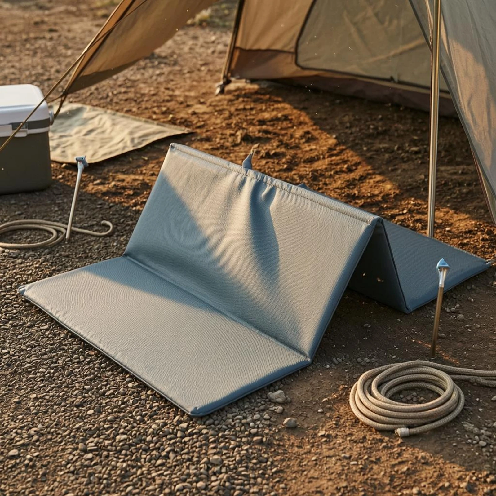 Tri-Fold Pad Board Raised Center Foldable Pad Board Camping Gear Three-Panel Finished Corners