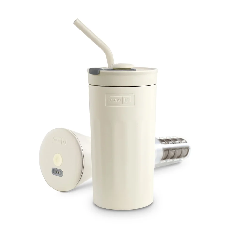 المحمولة نظام المشروب البارد خدمة واحدة 10 دقائق المشروب قابلة للشحن غطاء السفر سيليكون القش قابلة لإعادة الاستخدام تصفية صانع الشاي المثلج #2