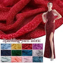 50x150cm Bright Shimmer Glitter Fabric Wedding Party Curtain Handmade Material DIY Sewing Craft Clothing Supplies