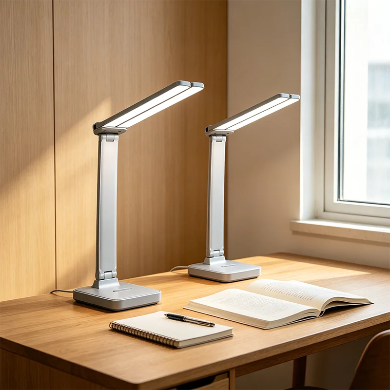 Lámpara de estudio LED plegable, lámpara de mesa recargable por USB, táctil, regulable, 3 niveles, protección ocular, luz nocturna para decoración de escritorio y dormitorio