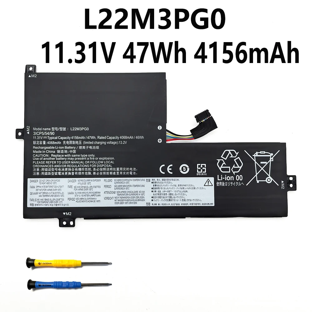 

L22M3PG0 11,31 В 47 Втч 4156 мАч Аккумулятор для Lenovo IP Flex 3 Chrome 12IAN8 Slim 3 Chrome 14M868 Series L22D3PG0 L22B3PG0 бесплатные инструменты