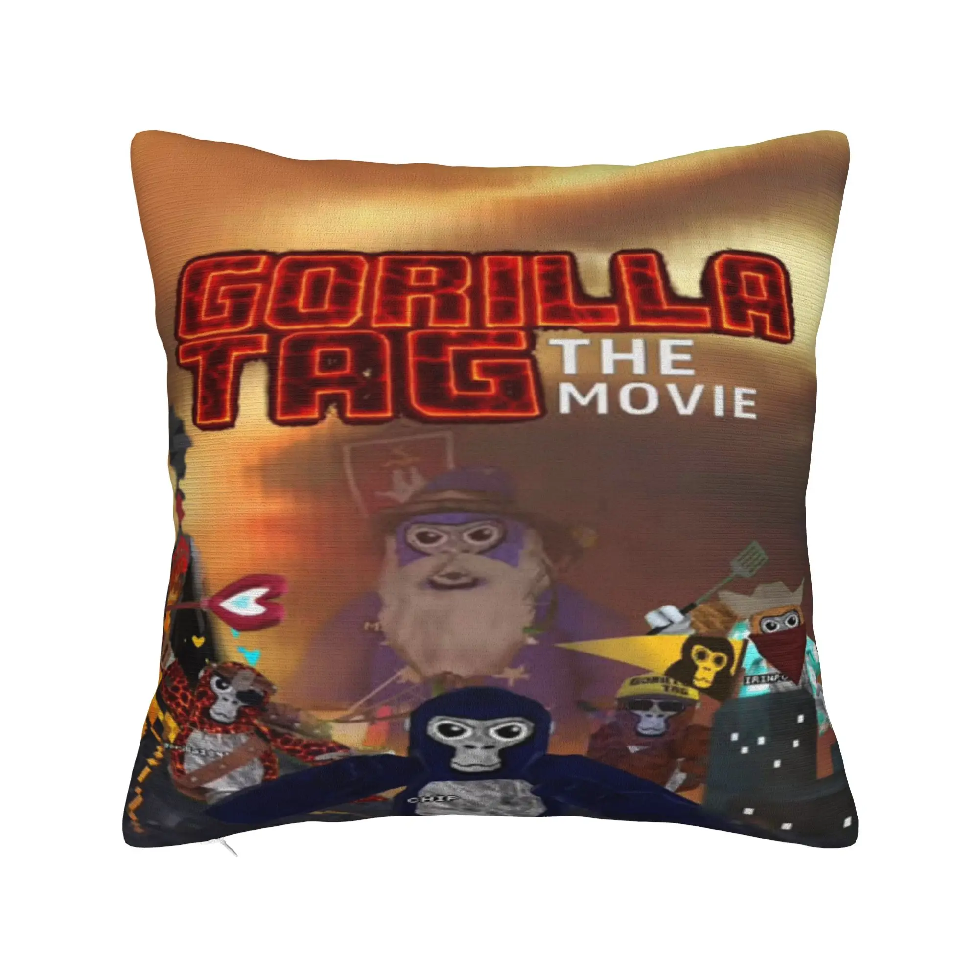 Gorilla Tag VR Gamer Pillowcase Stuff Soft Cushion Cover  Throw Pillow Cover Living Room Decoration Zipper Multiple Sizes