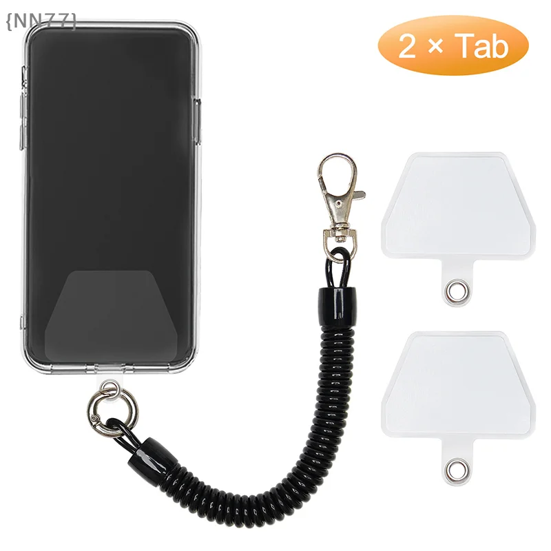 

【NN77-M3】Telescopic Anti-Theft Spring Lanyard Wrist Strap - Phone Safety Tether Gasket for Mobile Phone Accessories Lanyard