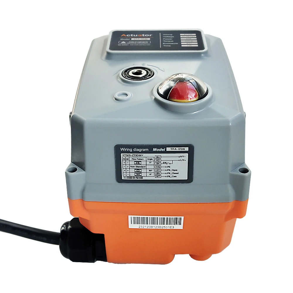 Imagem -03 - Eletrônico Atuador Válvula Drive Motor Metal Engrenagens ce Certificado Ip67 Cabeça de Controle da Válvula Power Off Return 12v 24v 110v 230v 50nm