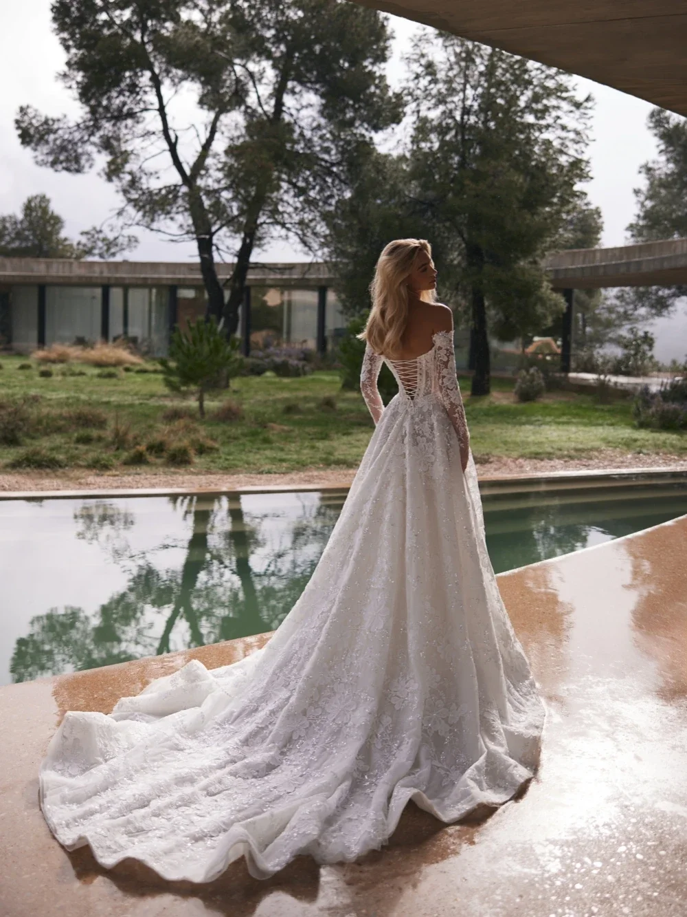 Elegantes dentelle robes de mariée à manches longues Estilo Princesa sur mesure robe Abiti Da Sposa Noiva Vestido de novia personnalisé