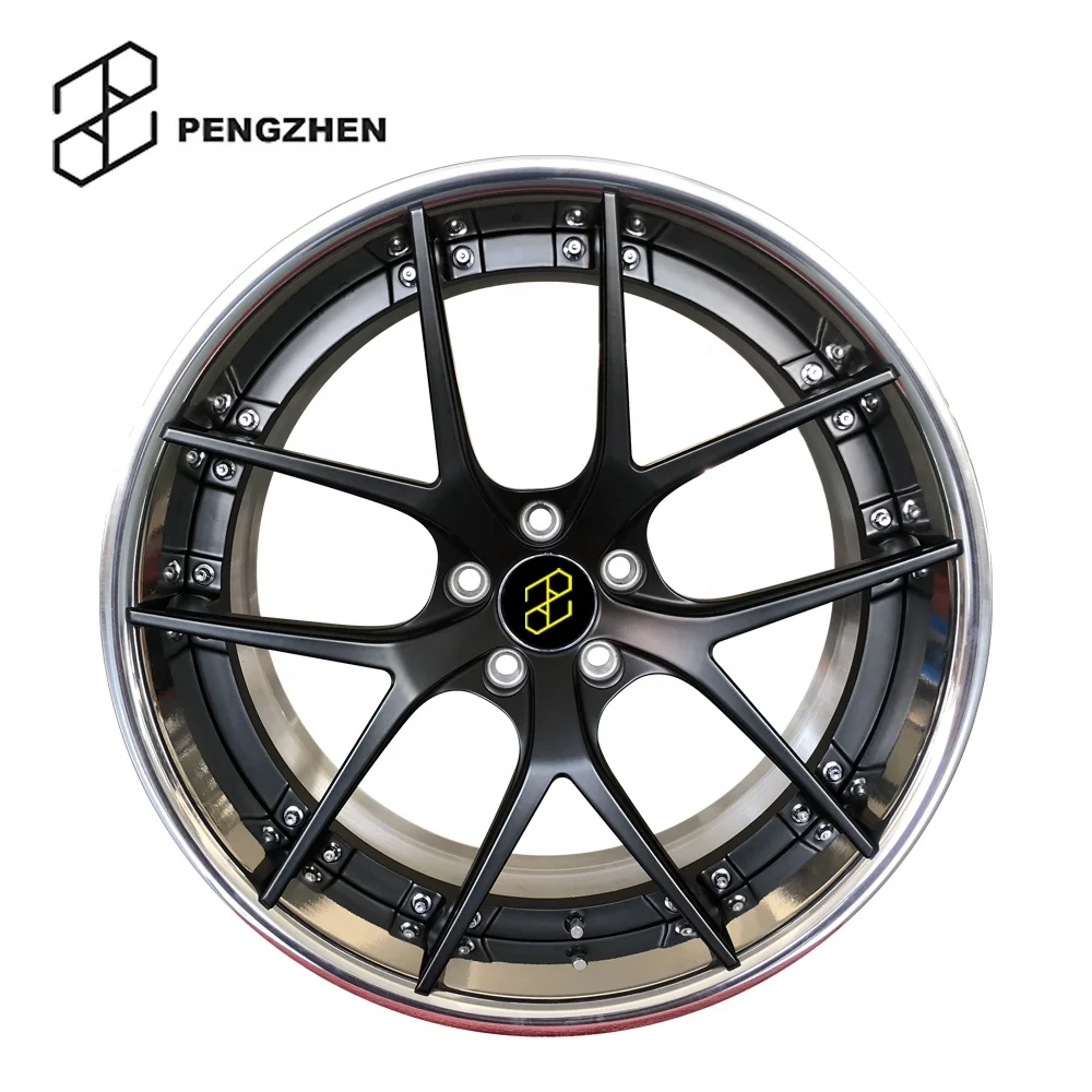 

Pengzhen 18-24 Inch Forged Two-Piece Dark Gunmetal Grey Aluminum Alloy Wheels for Subaru Honda JDM Car