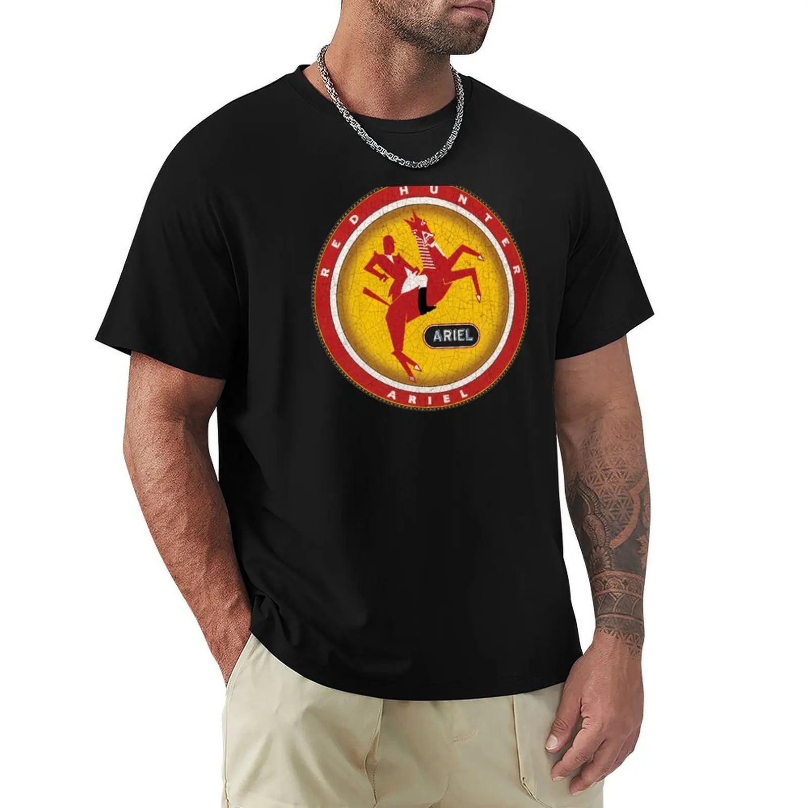 Ariel Red Hunter Vintage Motorcycles England T-Shirt t shirts for man slim fit T-Shirt