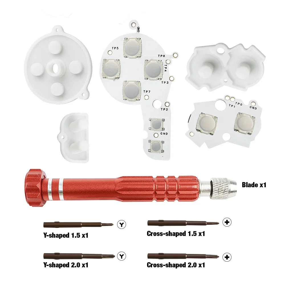 

For GBA Membrane Button Tactile Upgrade Kit Fix Corroded GBA Button Pads For Gameboy Advance Solder Repair Mod
