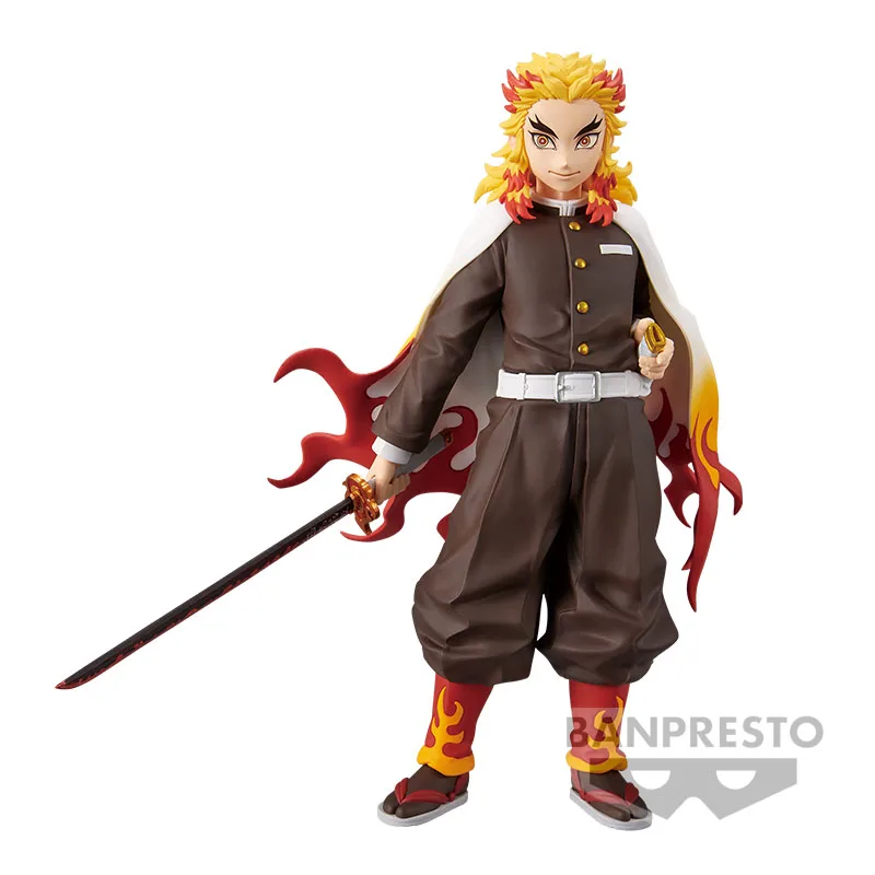 Bandai Original Demon Slayer Anime Figure Rengoku Senjuro Rengoku Kyoujurou Action Figure Toys for Boys Girls Birthday Gifts