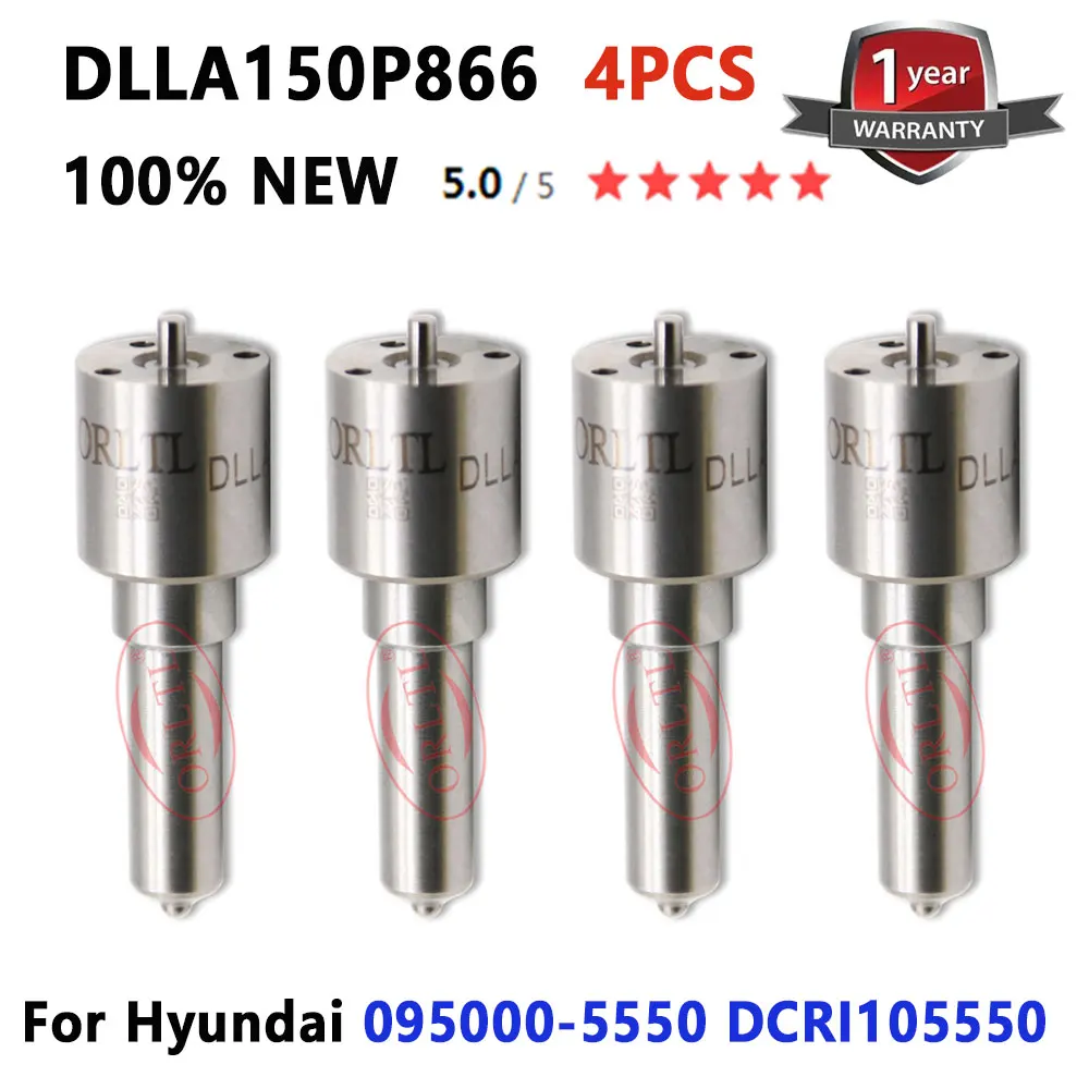 

4PCS New Nozzle DLLA150P866 (093400-8660) Fuel Injector Sprayer DLLA 150 P 866 For Hyundai County D4DD 095000-5550 33800-45700