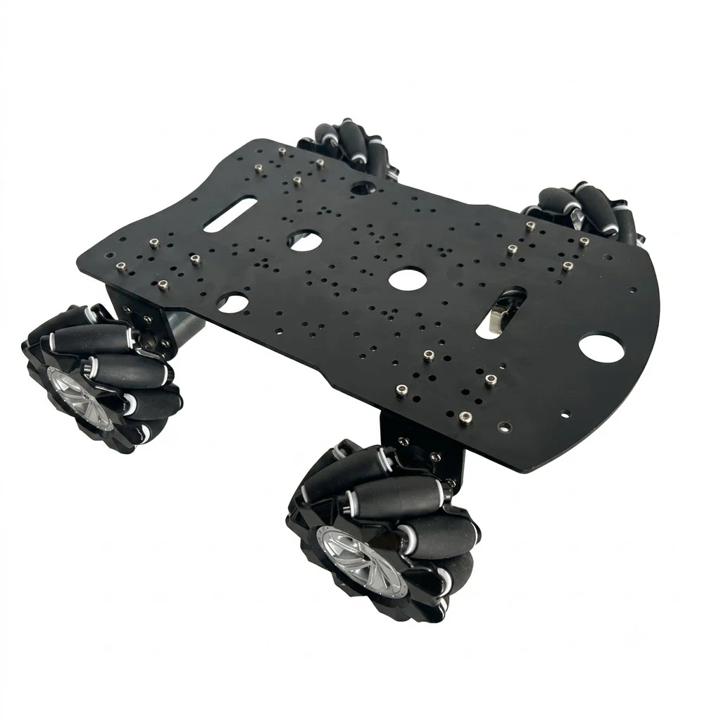 20Kg Load 4WD 82mm Metal Mecanum Wheel Robot Car Chassis with DC 12V Encoder Motor for Arduino Raspberry Pi DIY Project STEM Toy