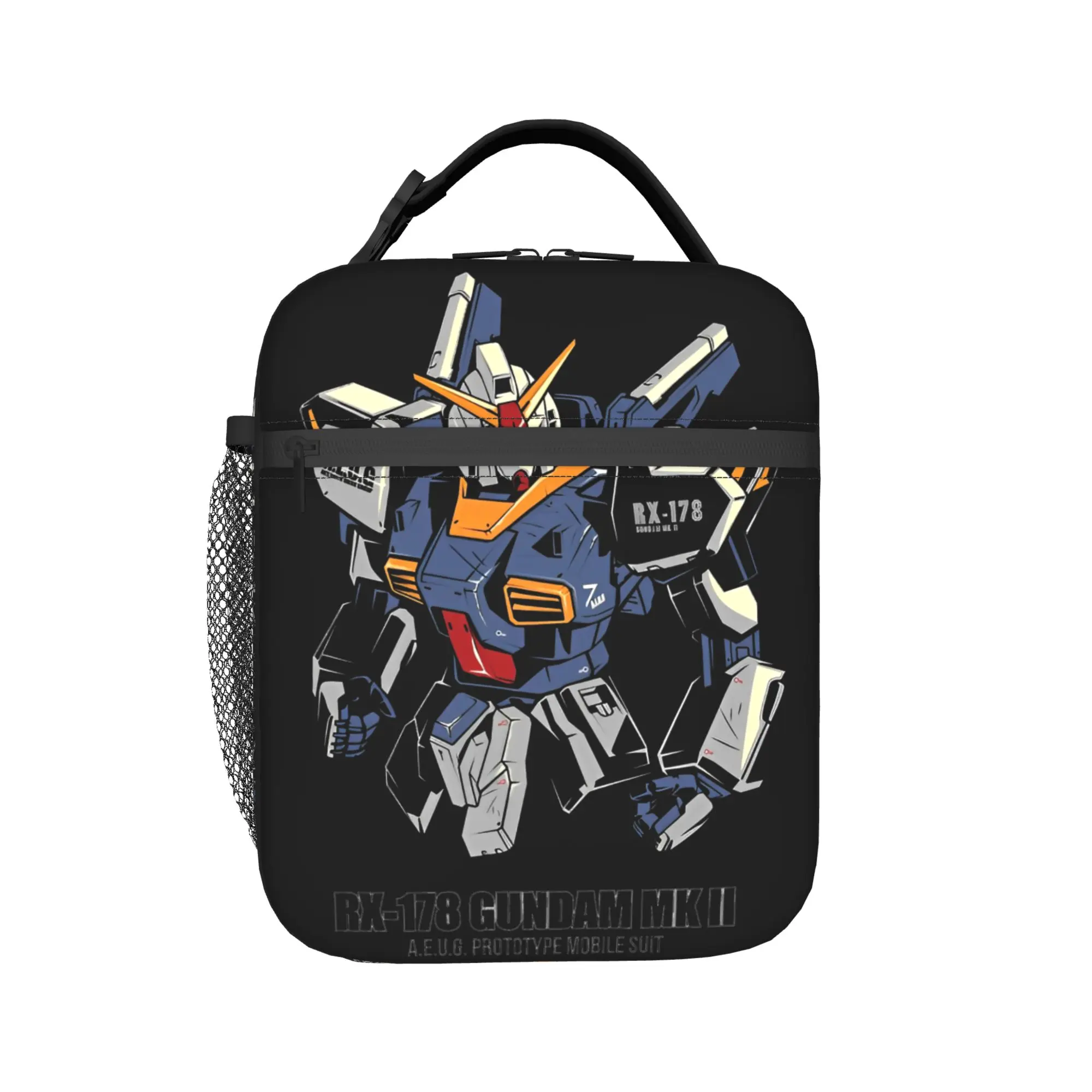 

MOBILE SUIT GUNDAMs Thermal Insulated Lunch Bags for Work Portable Food Container Bags Men Women Cooler Thermal Lunch Boxes