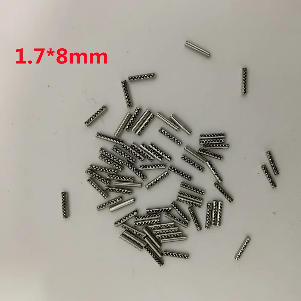 Keychannel 200/400/600/800pcs 1.6*8mm 1.7*8mm Flip Afstandsbediening sleutelblad Vaste Pin Autosleutel Fob Ijzeren Pins voor KD KEYDIY Xhorse Afstandsbediening