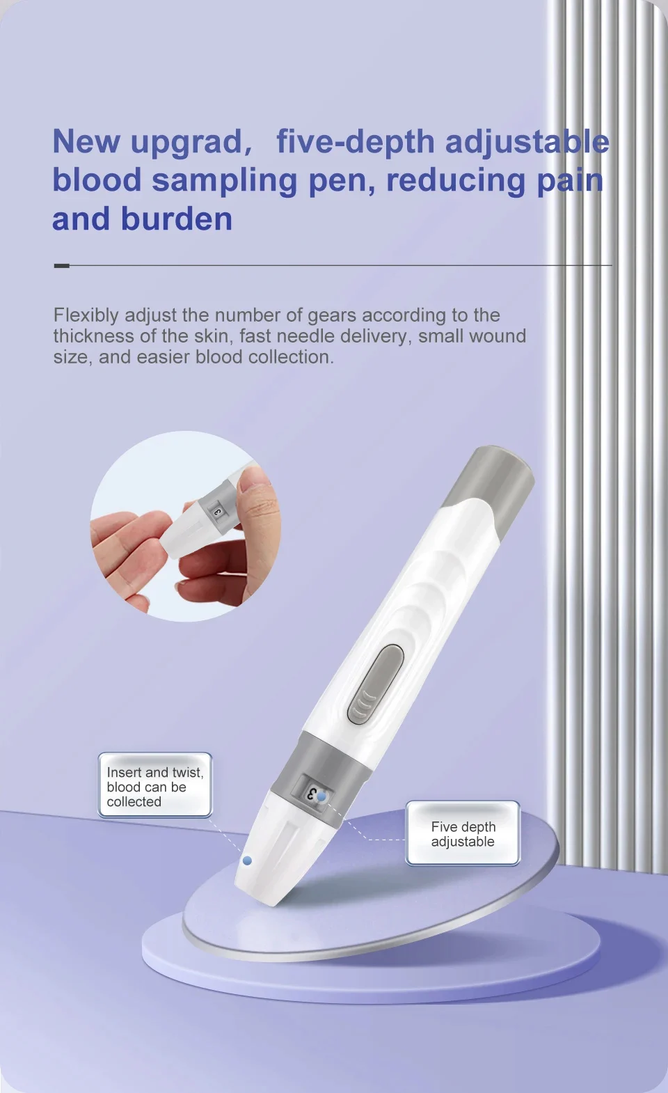 Sannuo Sinocare Safe ACCU2 Blutzuckermessgerät Blutzuckertestkit Diabetes Heim-Glukometer mit 50 Teststreifen oder Nur Teststreifen – Detail 8
