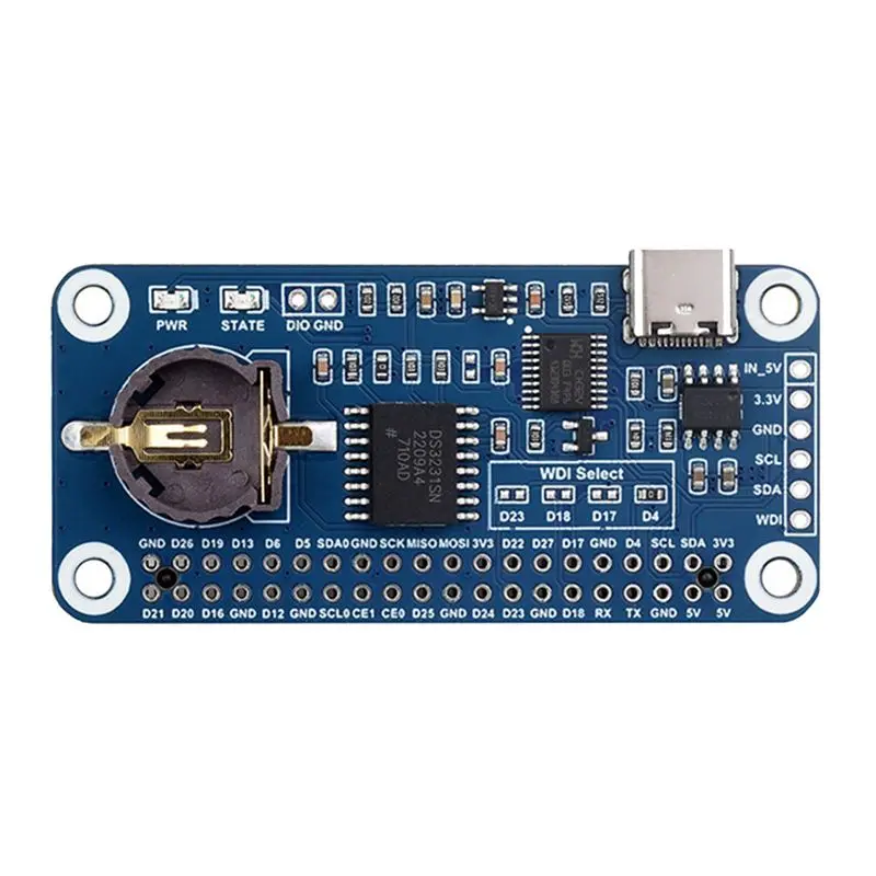 Y23A-For Raspberry Pi RTC Watchdog HAT(B) Expansion Board Real Time Clock Onboard DS3231SN RTC Chip Replacement Kits For Jetson