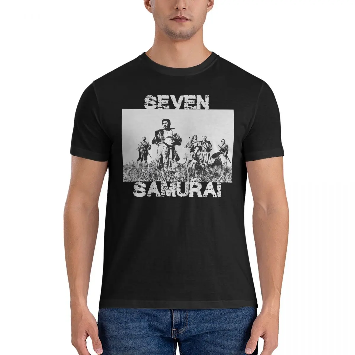 Men Ronin T Shirts Seven Samurai Cotton Clothing Crazy Short Sleeve Crewneck Tees Summer T-Shirt