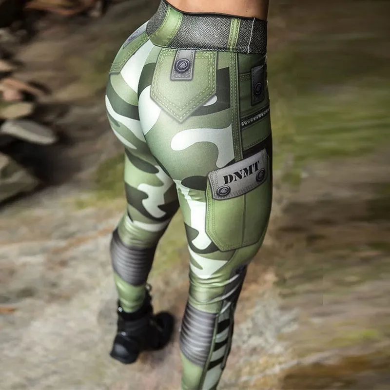 Bestseller : Pantalon décontracté pour femme imprimé camouflage, taille haute et effet amincissant, idéal pour l'été