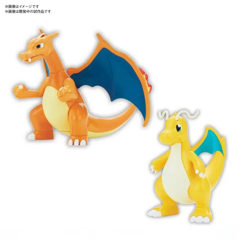 Bandai Namco Pokemon No.43 Charizard VS Dragonite Collector Action Figure Assembly Model Toys Collectible Model Ornaments