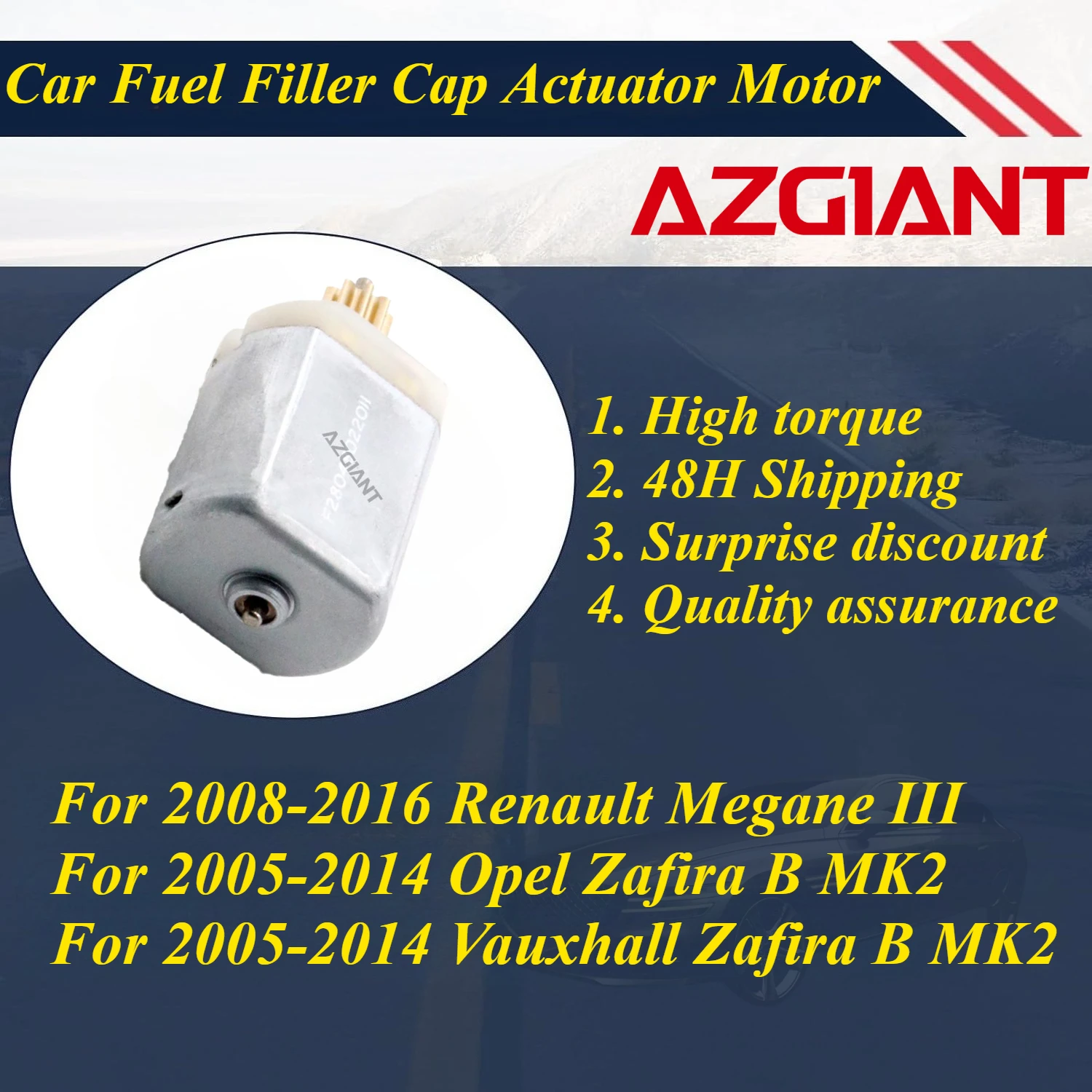 

Azgiant Fuel Filler Cap Actuator Motor for 2008-2016 Renault Megane III/2005-2014 Opel Zafira B MK2 New high quality parts