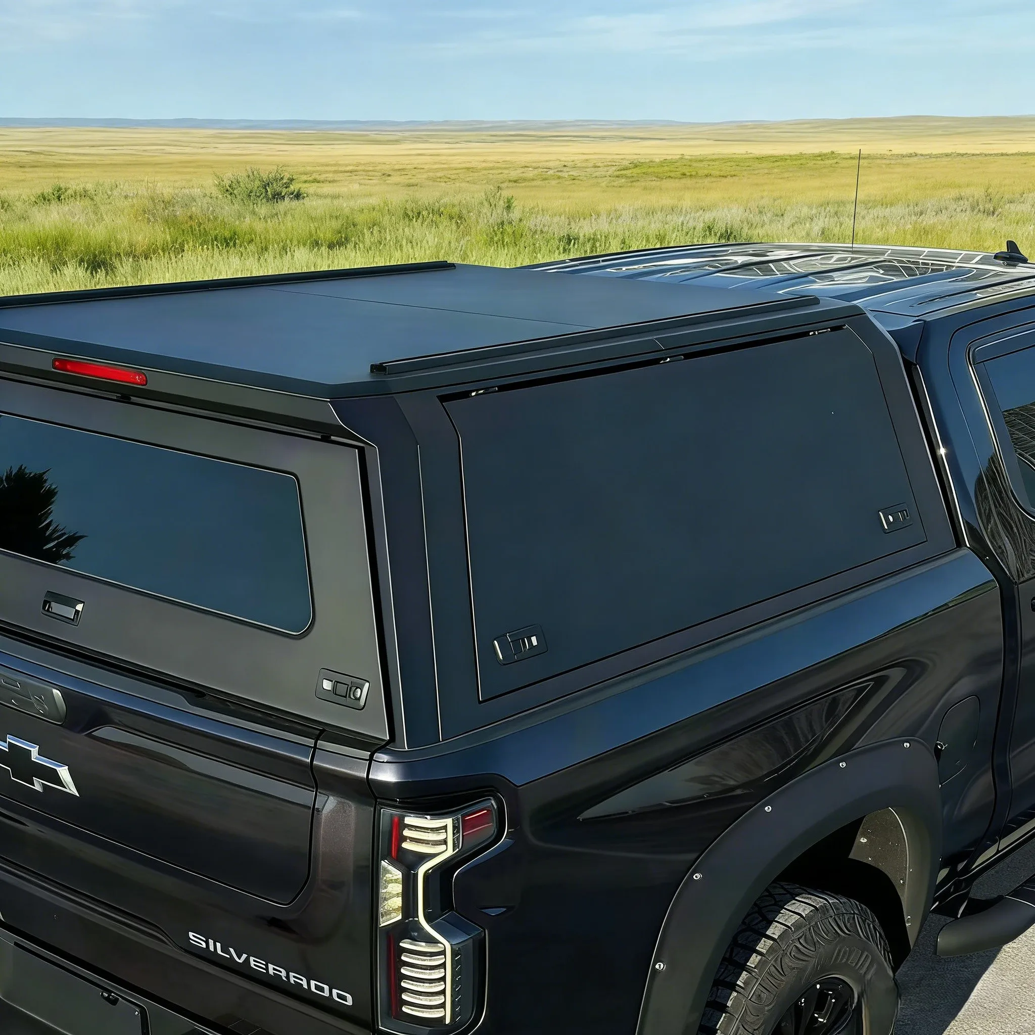 

Dream Garage Aluminum Alloy Retractable Manual Pickup Topper-Waterproof Anti-Theft Easy Install/Remove | For CHEVY SILVERRADO/