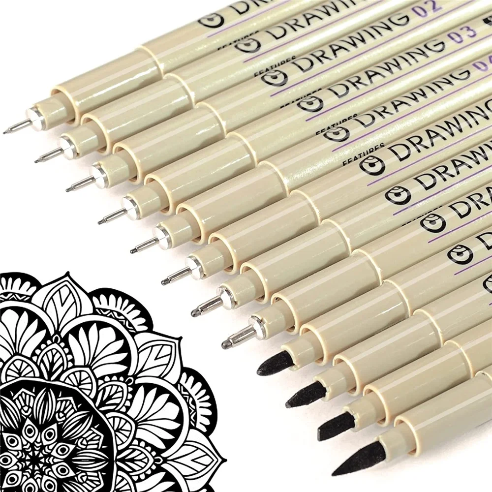 Brown & Black Micro Pens, 12 S - Archive Box Set 评论和价格