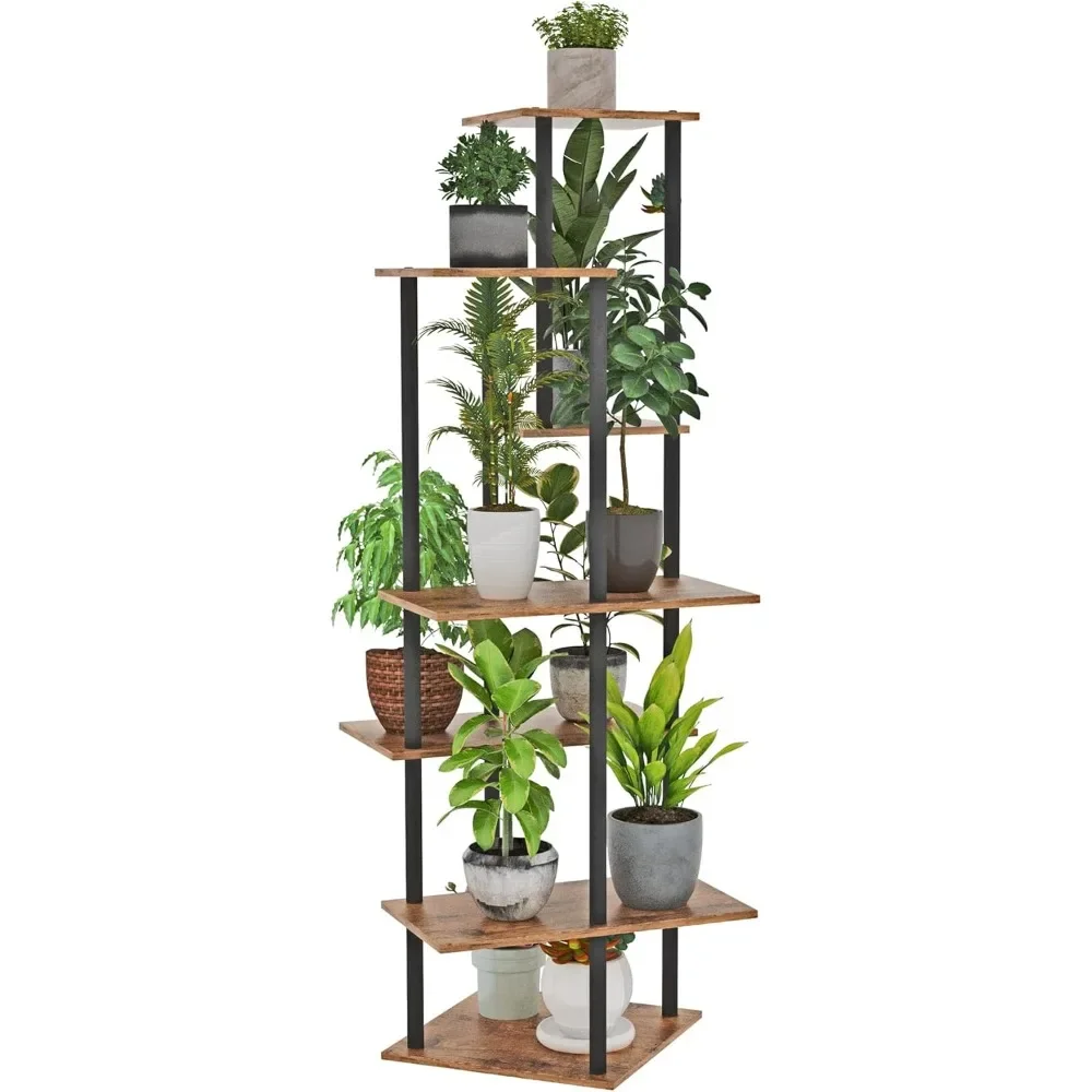 

53" Tall Plant Stand Indoor, 7-Tier Modern Plant Shelf, Corner Flower Pot Holder Organizer for Living Room Balcony Patio Garden