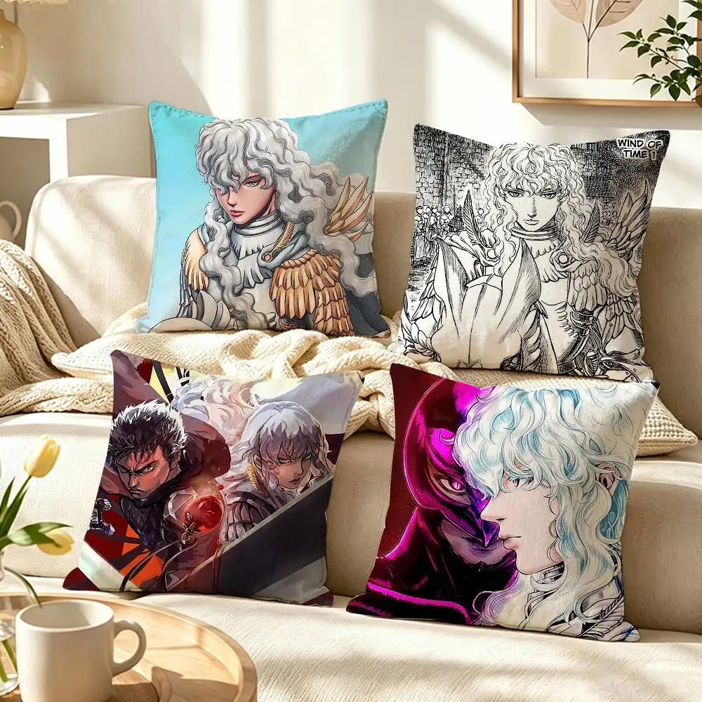 D-Dark Fantasy Griffith Guts Berserk  Pillow Case Pattern Printed Pillowcase For Living Room Sofa Cushion Cover