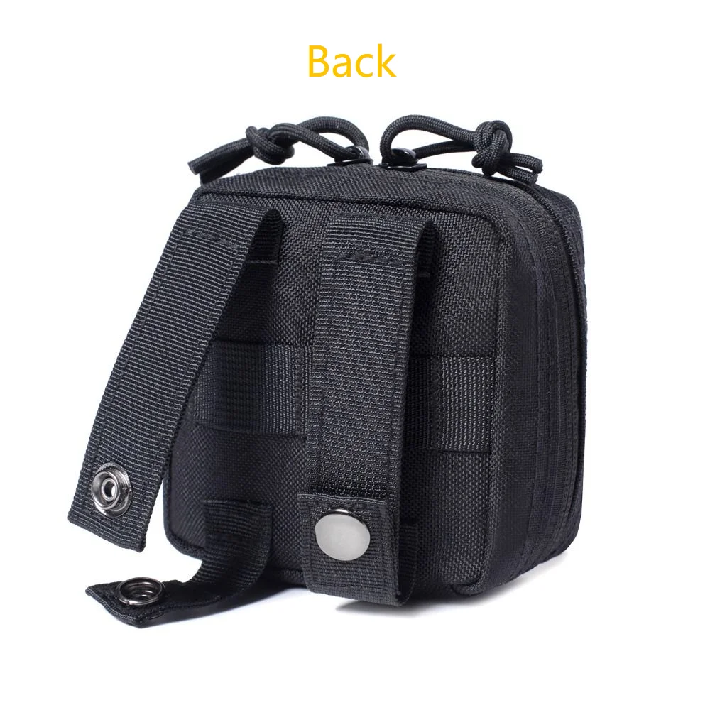 Mini bolsa de cintura EDC MOLLE conjunto de 2 peças da mesma cor - bolsa utilitária para equipamento EDC - pacote de cinto de caça para caminhadas, acampamento