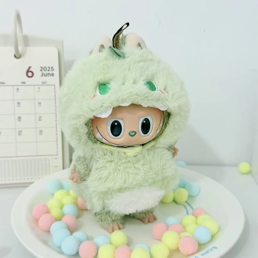 ل Labubu لطيف دمية الملابس ديناصور الملابس الذرة الملابس الكرتون الملابس مجموعة ارتداء إكسسوارات دمي الملابس