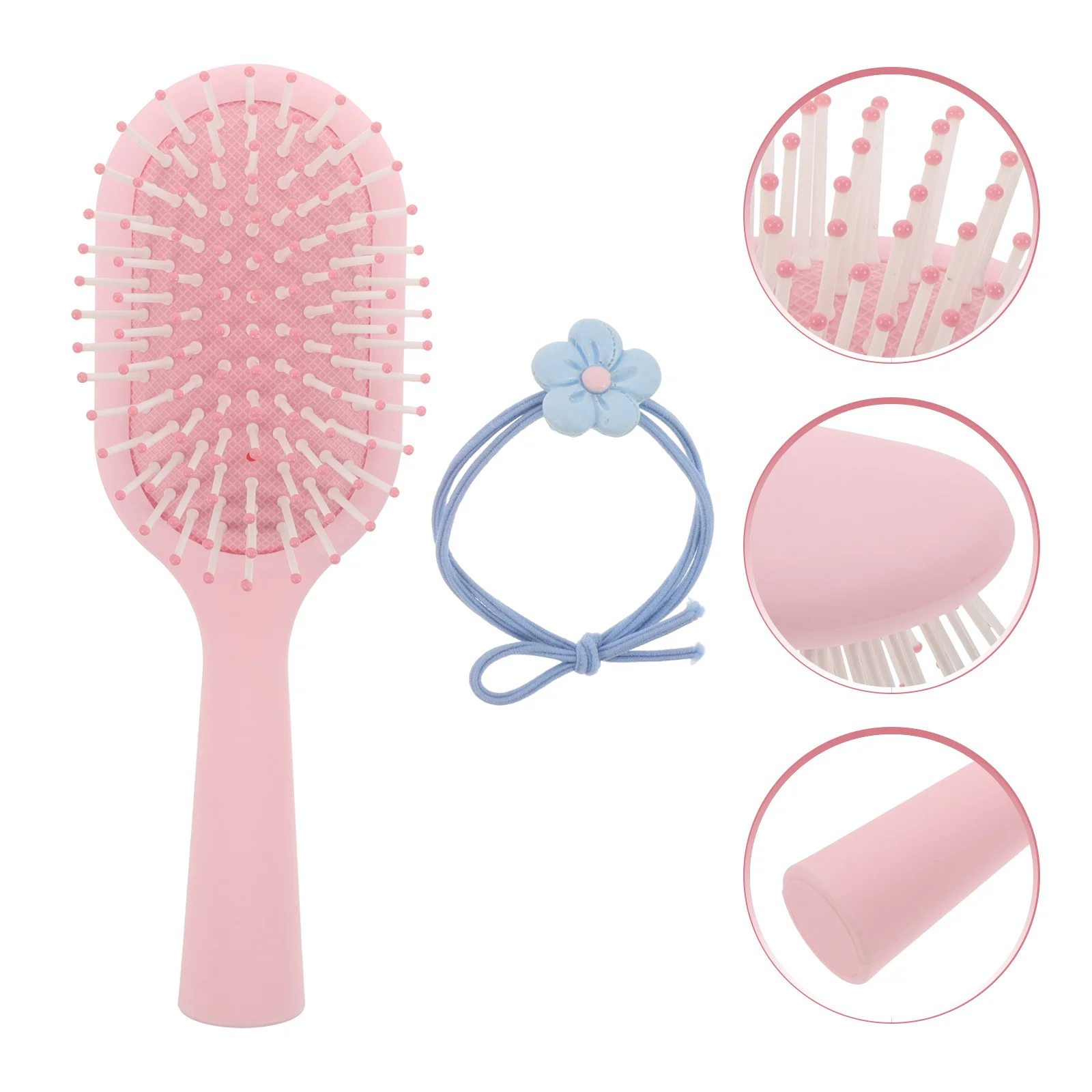 

Women Hair Brush Ergonomic Detangling Comb Smooth Teeth Round Surface Gentle Scalp Styling Tool Portable for Thin Hair