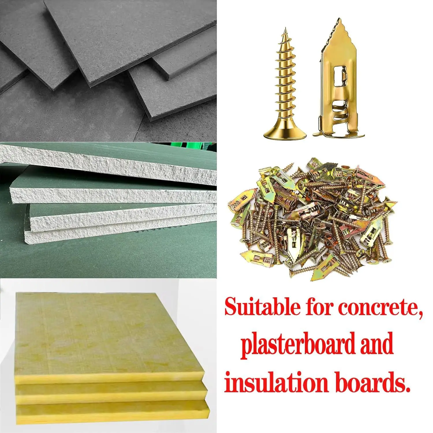 400Pcs Phillips Flat Head Self-Tapping Wood Screws, Galvanized Hardened Fiber & Drywall Wallboard Screws