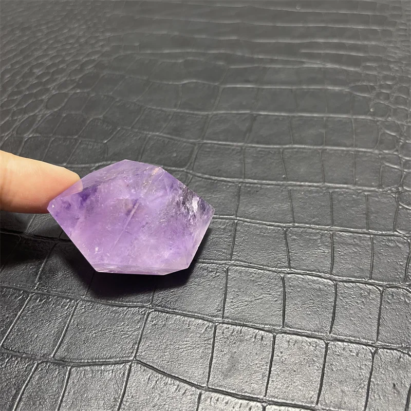 60g Natural Amethyst Point Wand Quartz Crystal Reiki Healing Crystal Energy Stone Tower Handmade Home Decor Pyramid