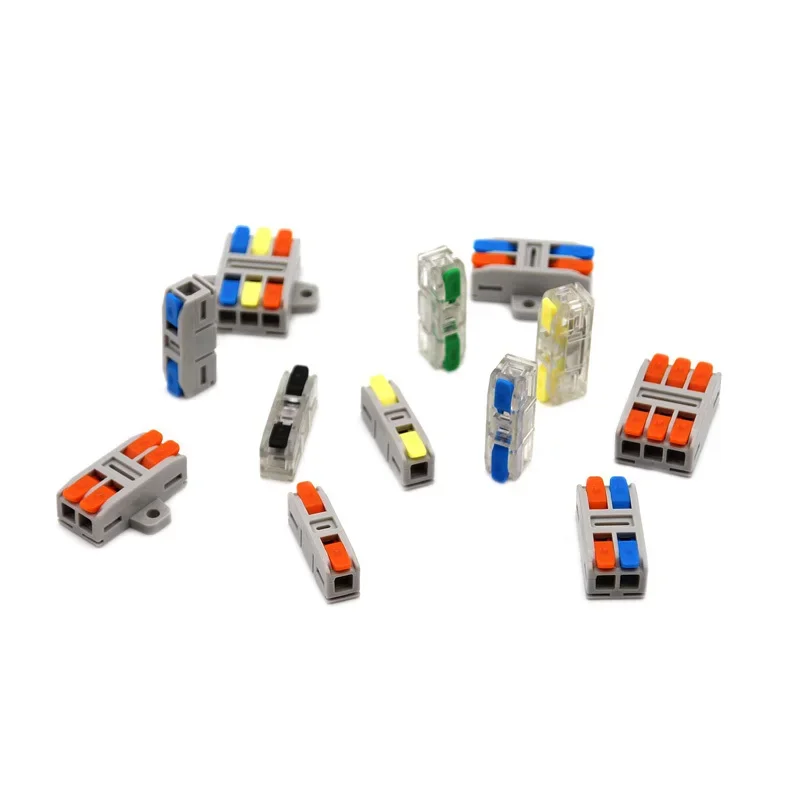 Mini Wire Electrical Connector 1 2 3 Pin Splicing Terminal Blocks Led Strip Lighting Quick Cable Conductor Push in Connectors