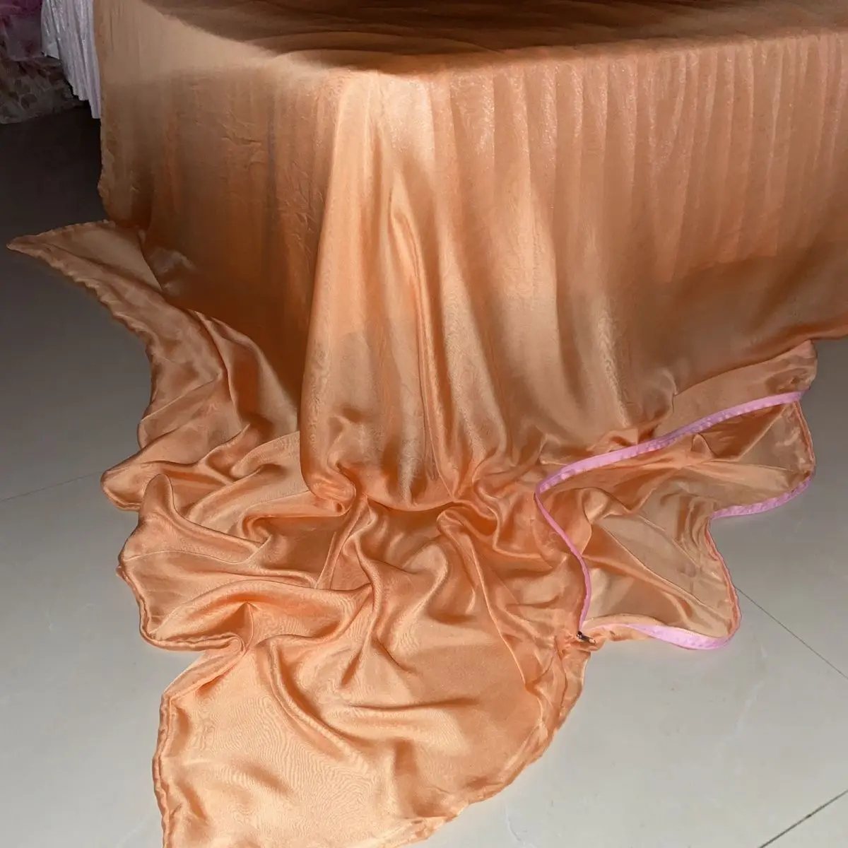 

No Pillow Cover 71*79in Glossy summer sheer tulle sheet Ultra-thin mesh Ice cool bedspread quilt cover