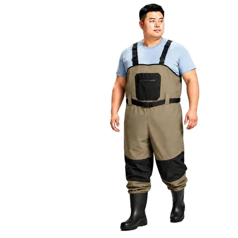 Extended size, widened launching, sea fishing, half-body lightweight rain pants, wear-resistant water pants