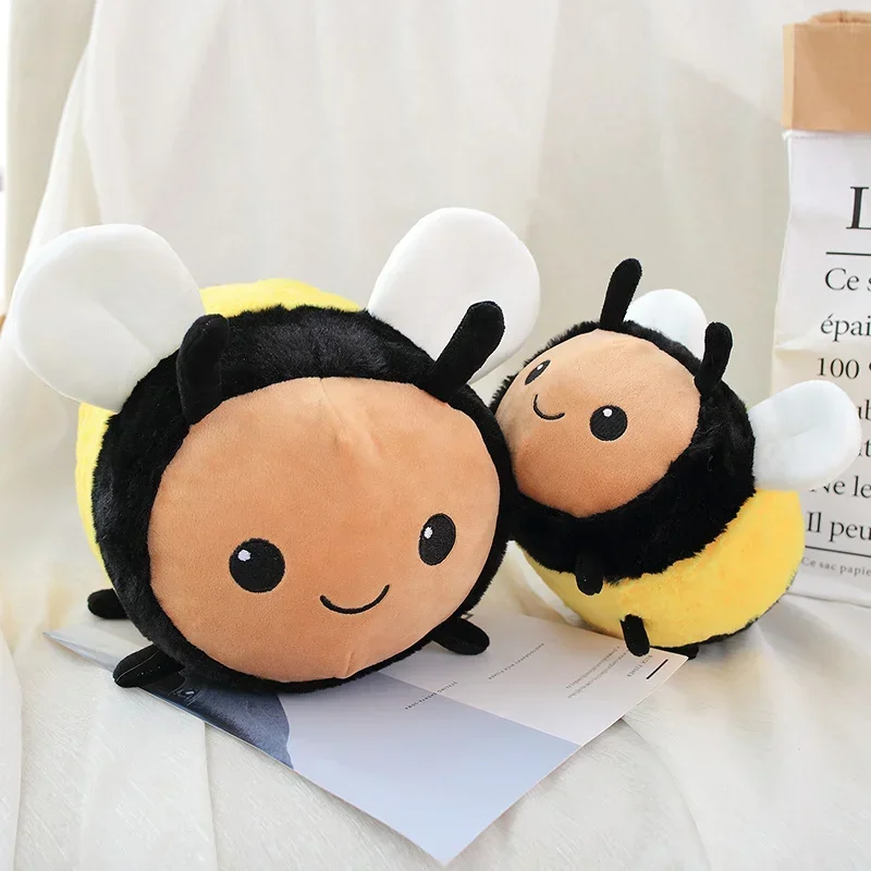 Kawaii Bee Ladybug Plush Toy Soft Stuffed Insect Honeybee Ladybird Doll Toys Kids Birthday Christmas Gift for Child